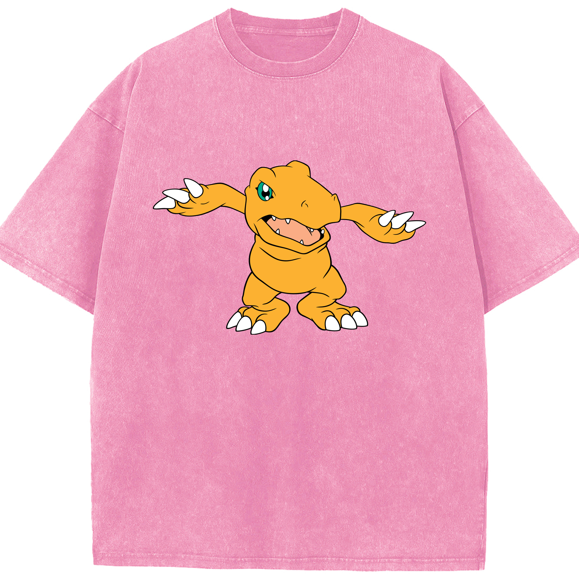 （画像用） Digimon デジタルモンスター/デジモン 綿100% ヴィンテージ風 半袖Tシャツ（フロントプリント）